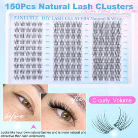 zanlufly applied on eye showing natural wispy enhancement