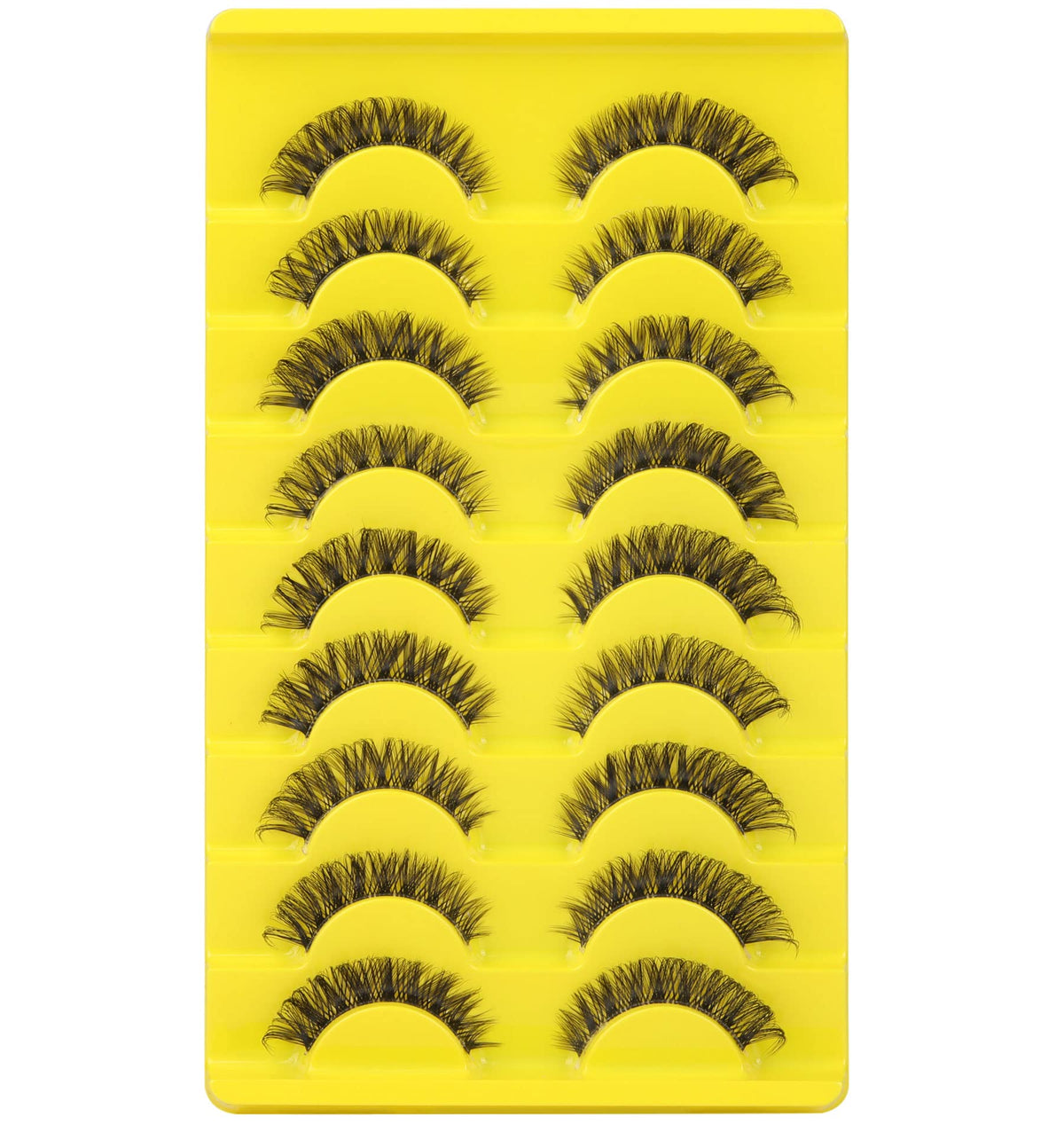 zanlufly lashes next to ruler showing length and curl for sizing
