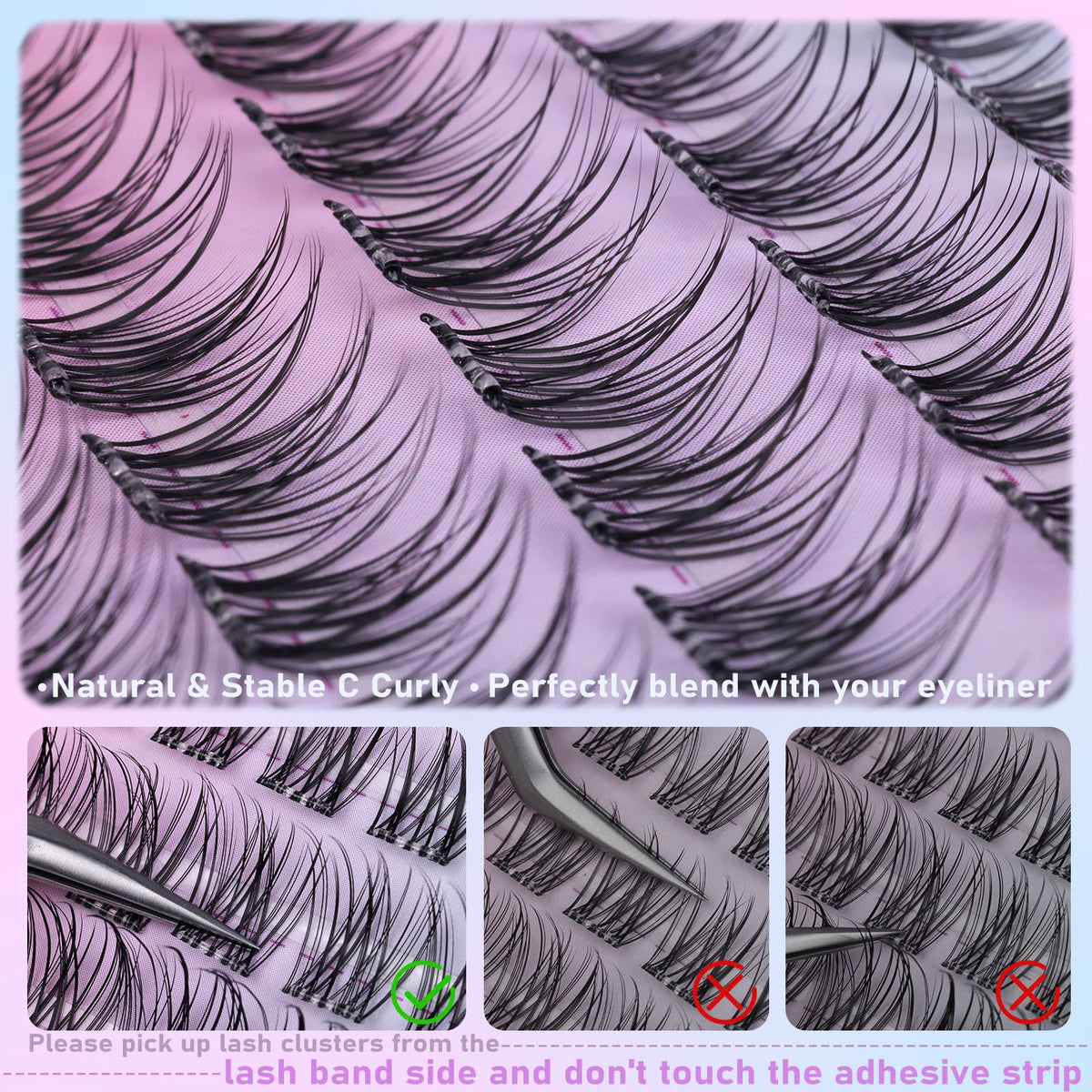 zanlufly scale comparison with ruler showing true lash cluster sizes