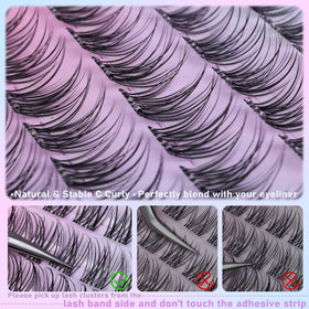 zanlufly scale comparison with ruler showing true lash cluster sizes