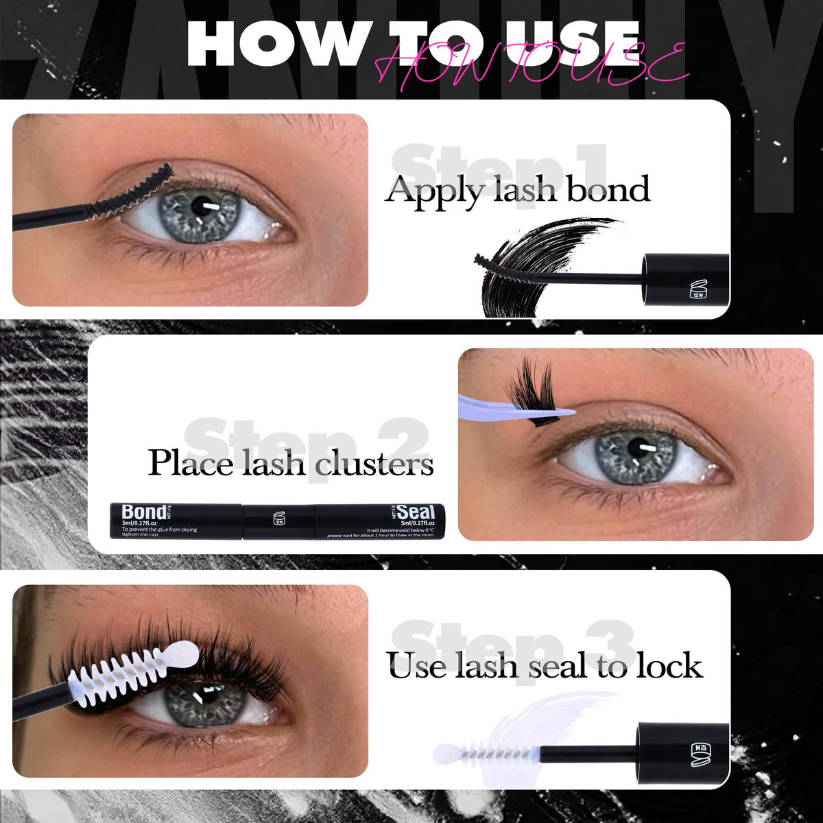 zanlufly before and after sealed lash line showing long-lasting finish