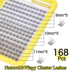 zanlufly clear band detail on cluster lash emphasizing invisible blend at the lash line