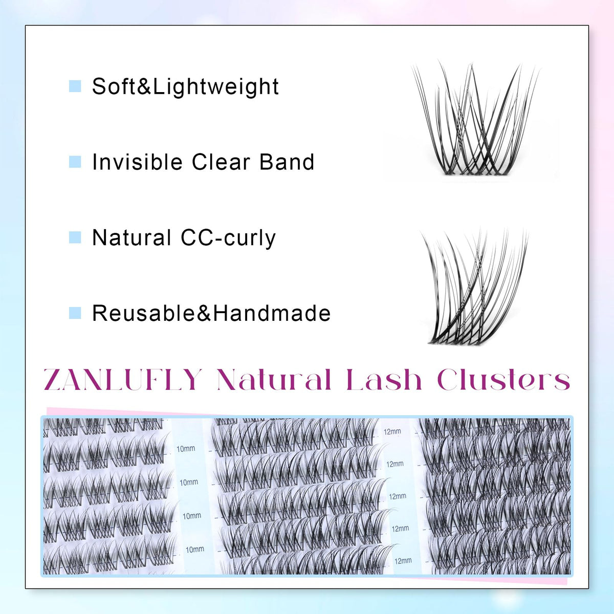 zanlufly tweezers and 2-in-1 glue displayed for precise application benefit