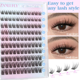 zanlufly detailed view of wispy C-curly fibers for natural volume