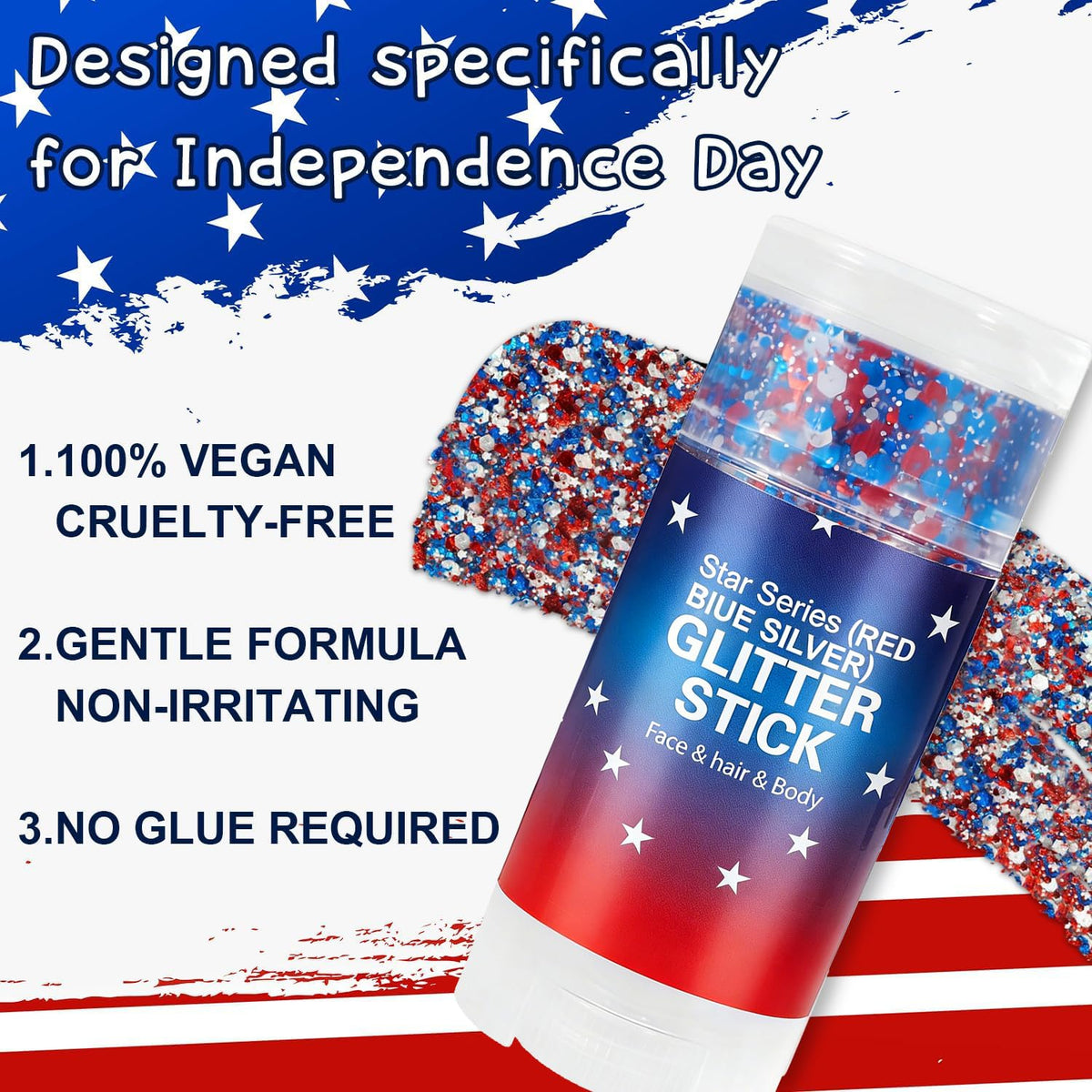 ZARICS hair part streak highlighting patriotic color and long-lasting hold