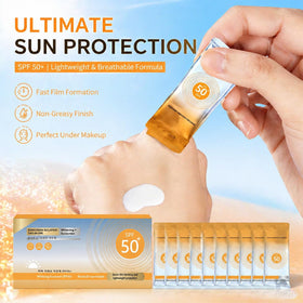 ZARICS sunscreen texture spread on skin showing lightweight non-greasy finish
