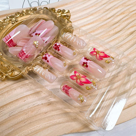 ZASKHLD adhesive tabs, nail file, and wooden stick for easy application