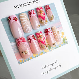 ZASKHLD gold starfish and seashell accent nail for beach-inspired style