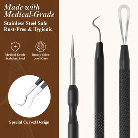 ZASZO close-up of double-headed extractor tips for precise blemish removal benefit