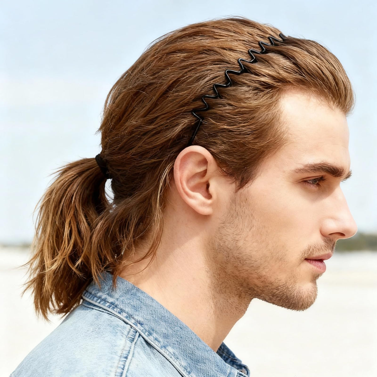 ZASZO headband on bathroom mirror showing everyday styling and quick grooming
