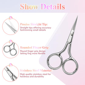 ZASZO scissors staged with toiletry bag and grooming items to show travel-ready convenience