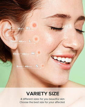 ZATKTK patch applied to cheek protecting blemish and reducing picking