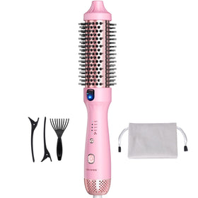 ZAVAREA brush front view showing barrel and bristles for easy handling and styling