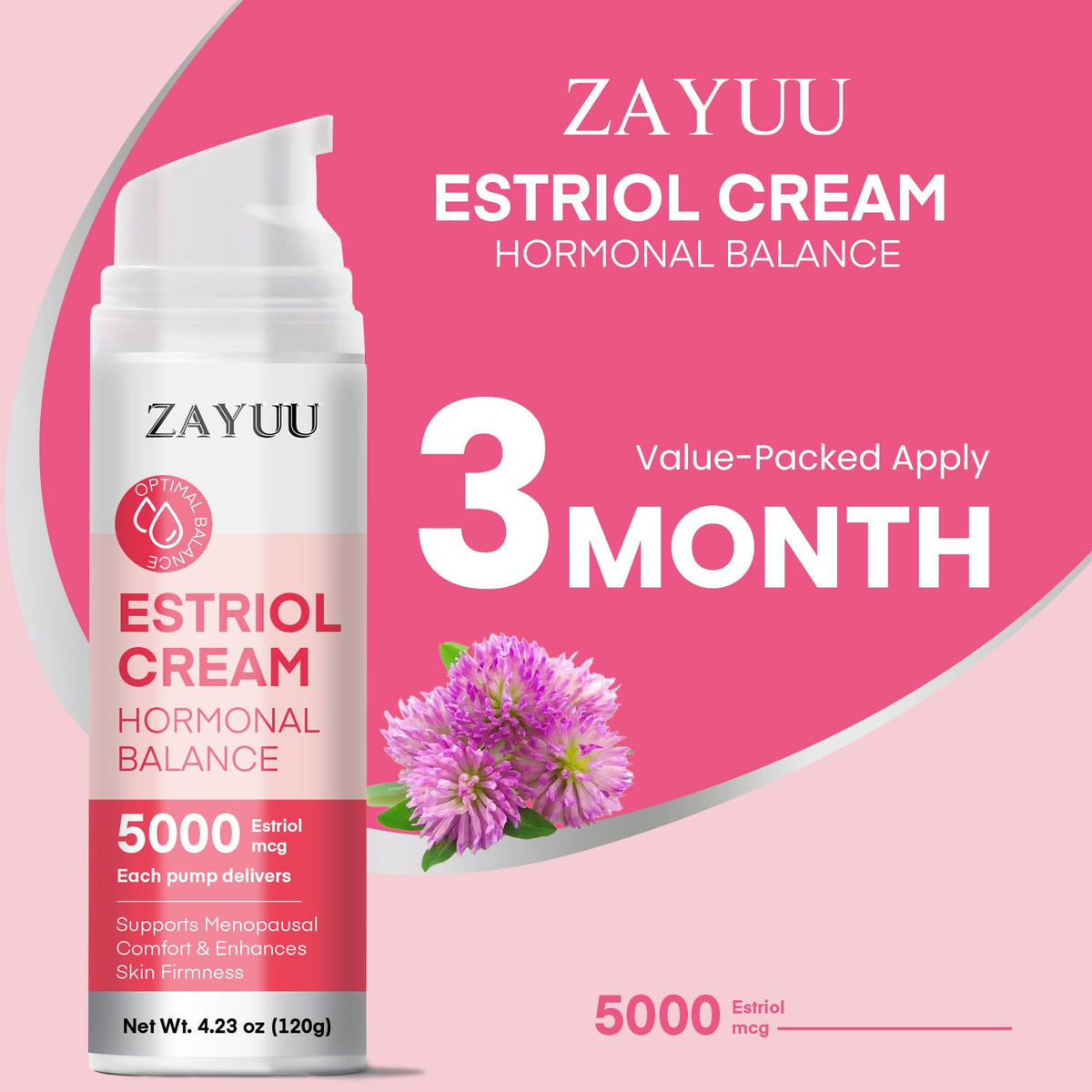 ZAYUU pump bottle on bathroom counter showing daily routine lifestyle benefit