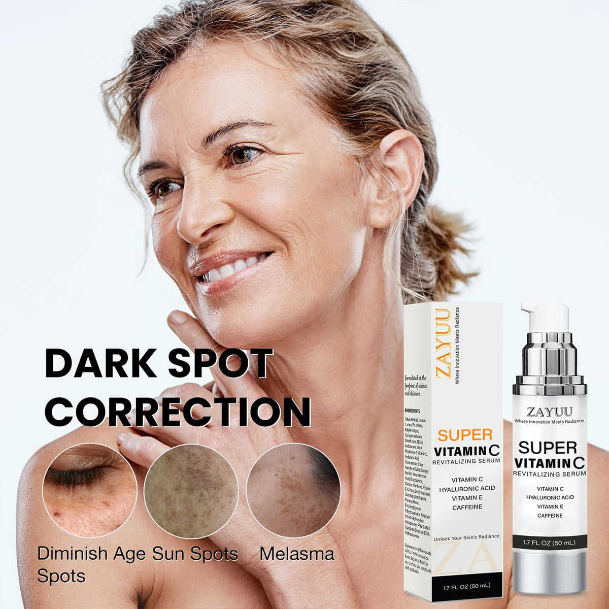 ZAYUU serum drops on skin demonstrating smooth application