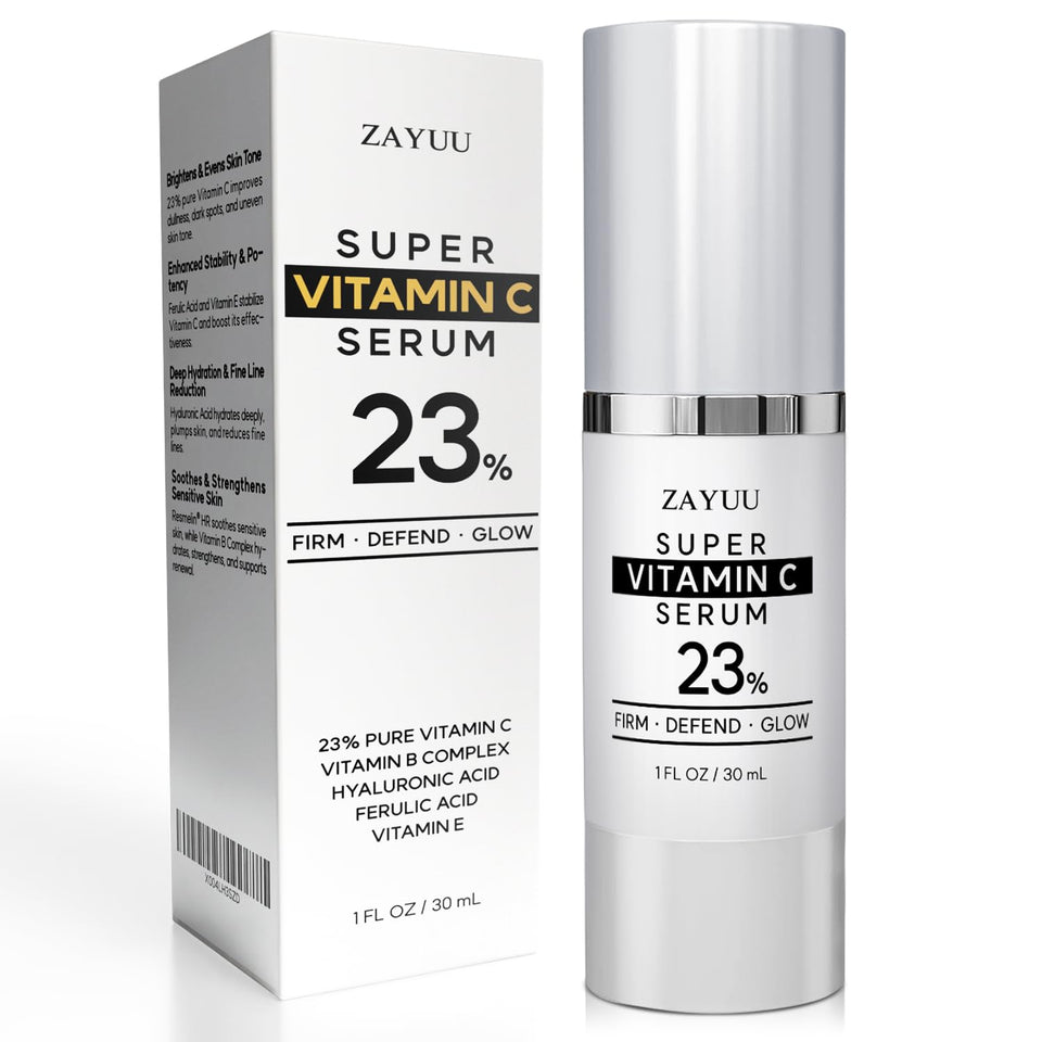 ZAYUU front bottle view showing sleek packaging and brightening benefit