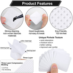 ZCDPFCBD wipe texture detail showing lint-free fibers for clean, residue-free results