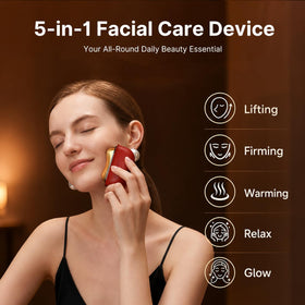 ZDEER GS5 used on neck in upward strokes to relax muscles and improve product spread