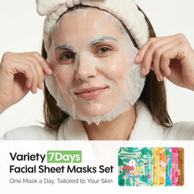 ZealSea seven masks laid out to display variety and daily-rotation convenience