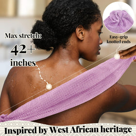 Zeefpod close-up of tight knit and knots showing texture and gentle exfoliation benefit