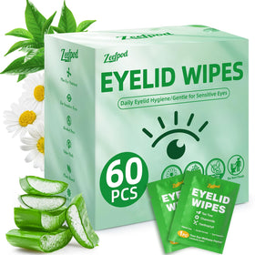 Zeefpod front packaging showing 60 individually wrapped wipes and product benefit