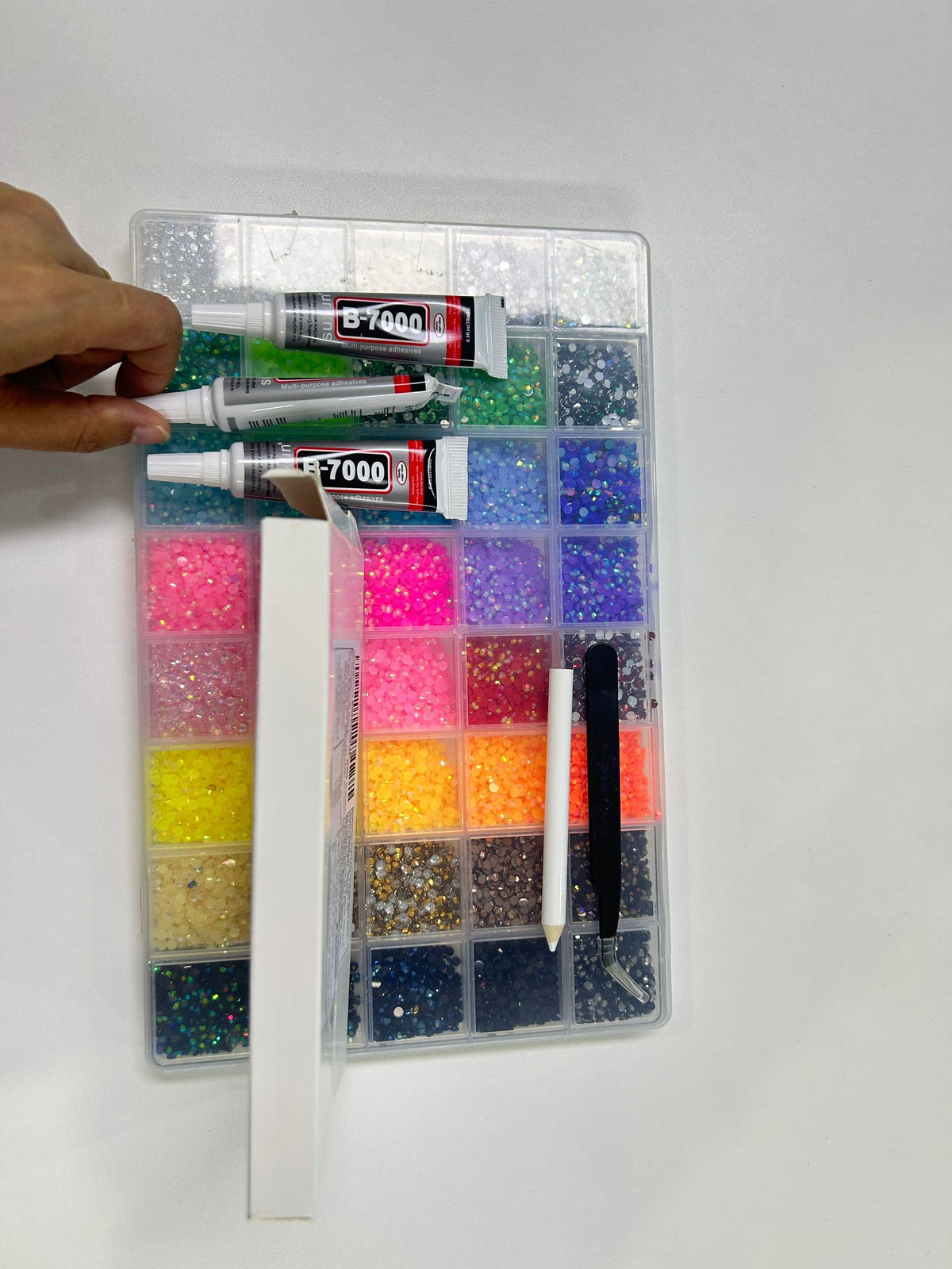 Zefy crafting table lifestyle scene showing kit ready for DIY projects