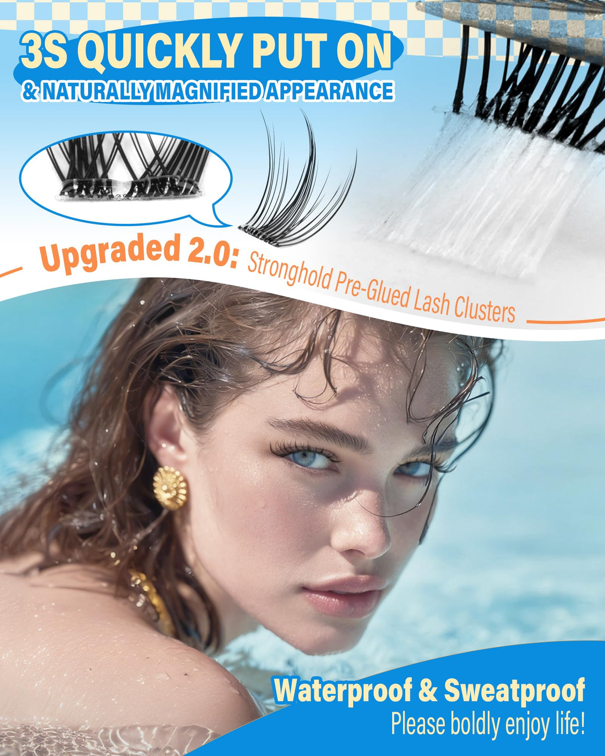 Zegaine view of graduated 8–18mm lengths creating soft cat-eye lift