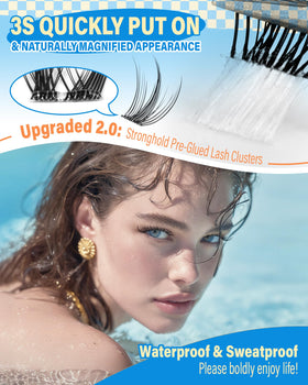 Zegaine view of graduated 8–18mm lengths creating soft cat-eye lift