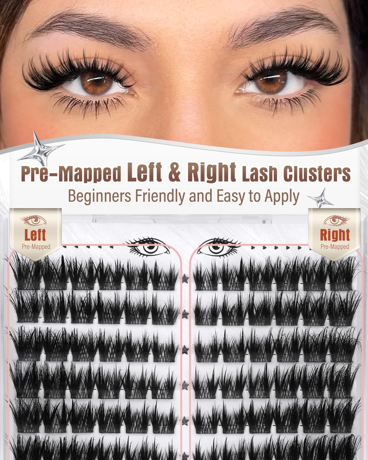 Zegaine lashes in use creating anime-style lifted outer corners