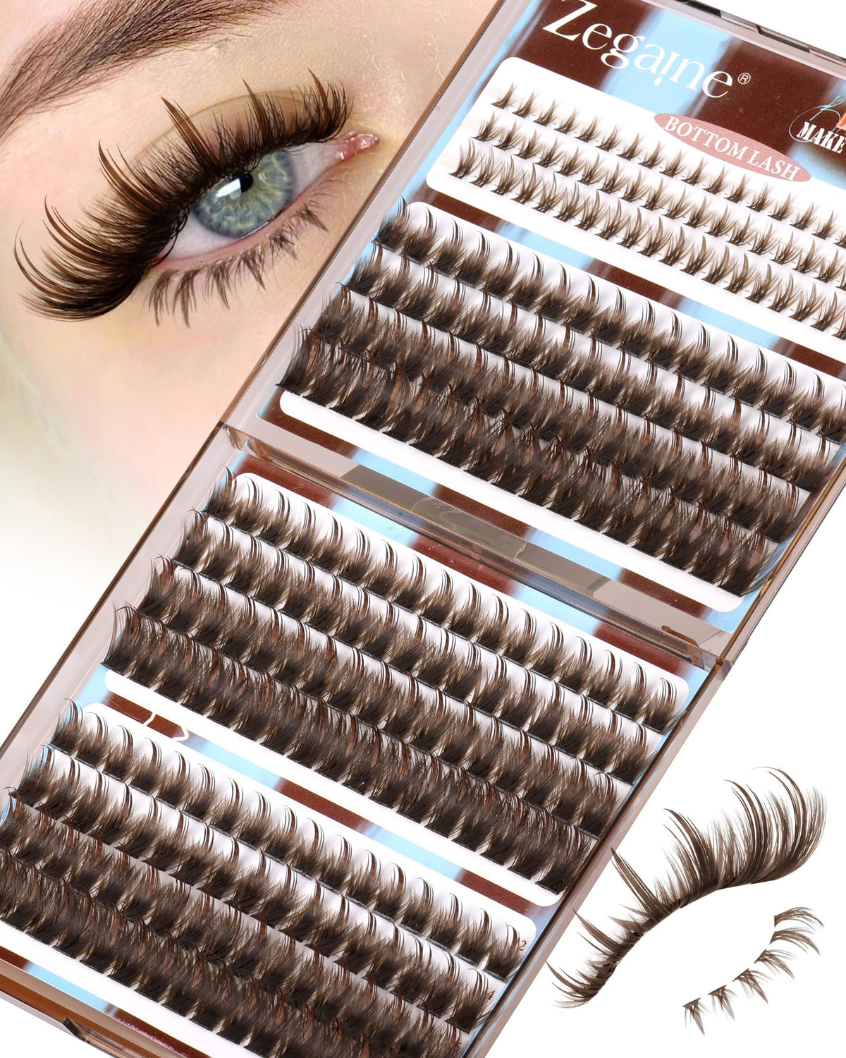 Zegaine label and length chart illustrating 12–18mm and 5–7mm options for customization