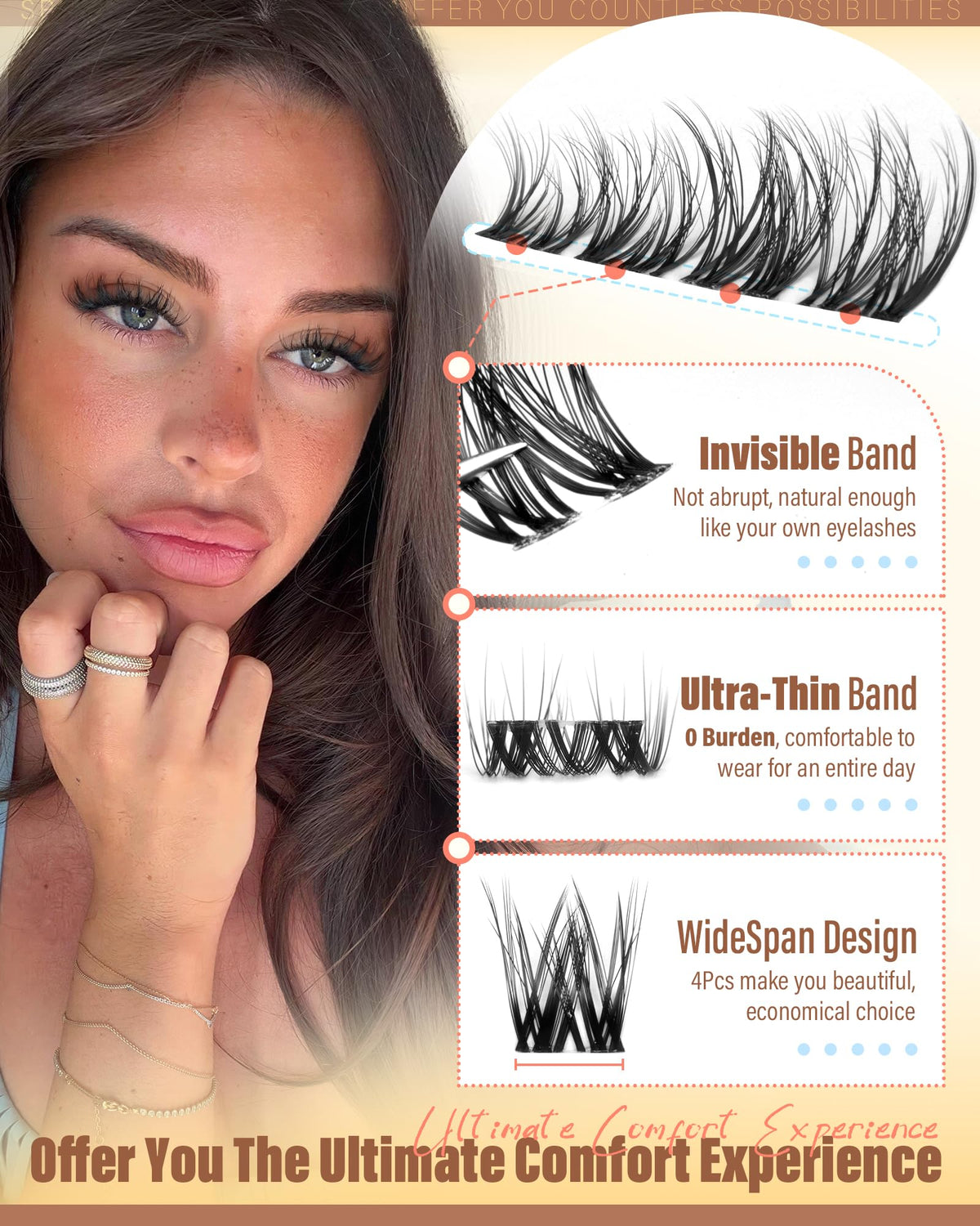 Zegaine length comparison 10–16mm displaying mix for natural gradient
