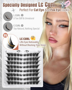 Zegaine length spread display 6–20mm illustrating graduated cat-eye shaping