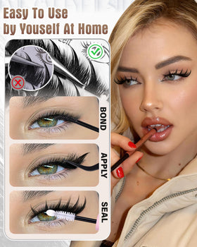 Zegaine on model in studio highlighting dramatic manga-style lashes