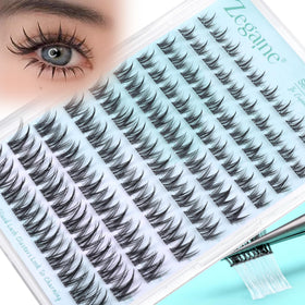 Zegaine packaging front view showing manga lash clusters and ready-to-wear convenience