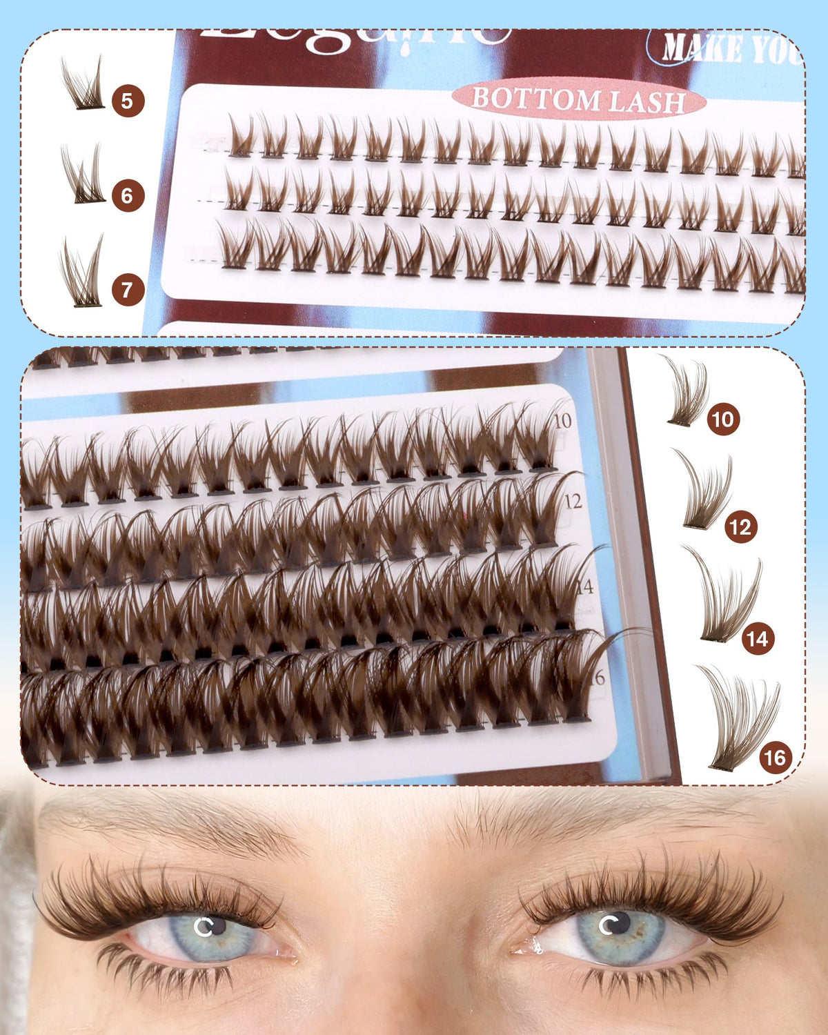 Zegaine D-curl profile close-up showing lift and shape for eye-opening effect