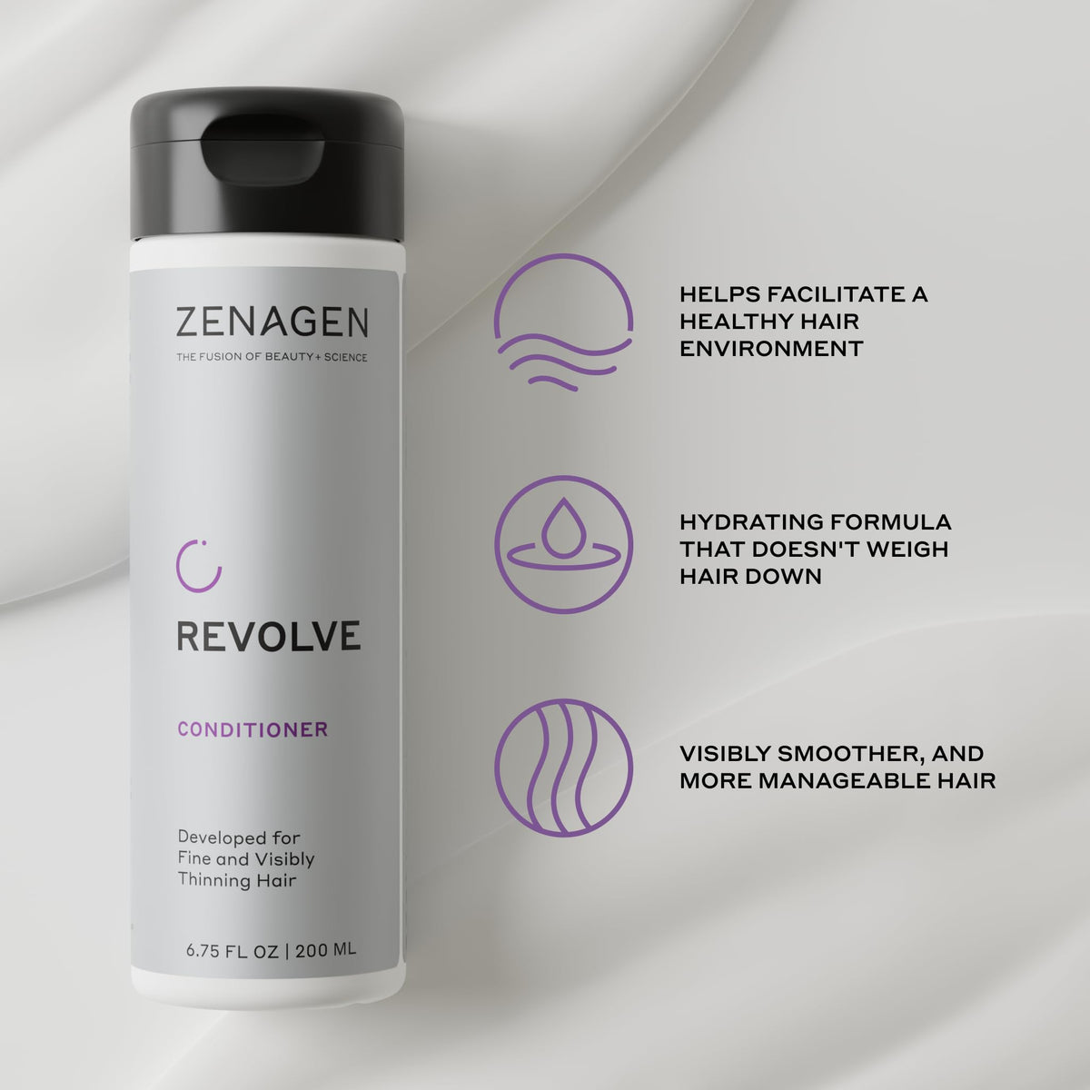 Zenagen Revolve 200 mL next to common items for accurate size reference