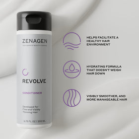 Zenagen Revolve 200 mL next to common items for accurate size reference