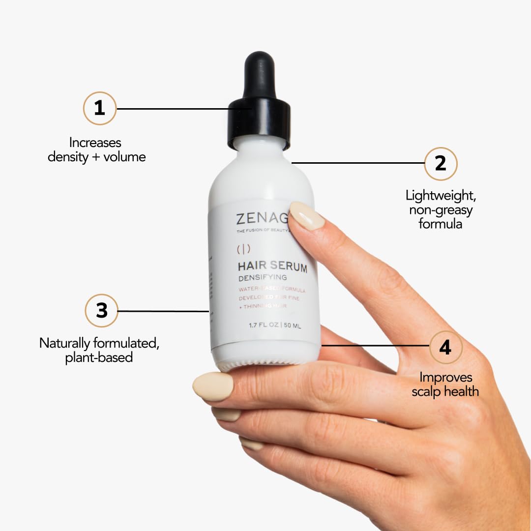 Before and after hair area with Zenagen showing visible fuller appearance benefit