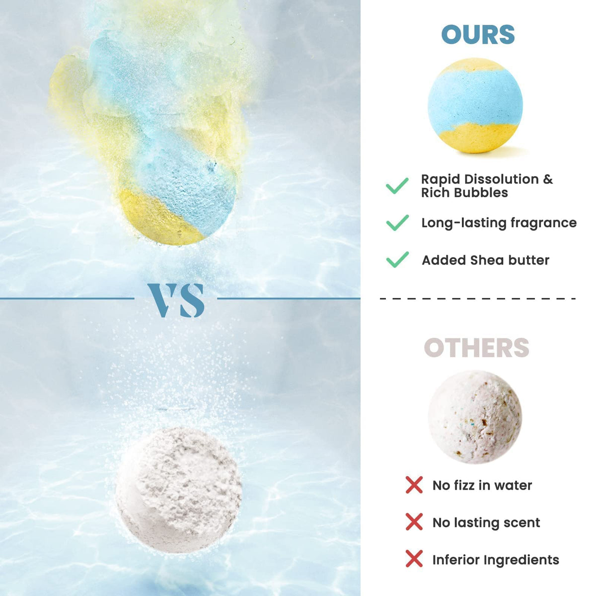 ZenBombs colorful fizz in tub creating swirls and soothing visual effect