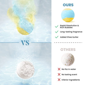 ZenBombs colorful fizz in tub creating swirls and soothing visual effect