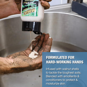 Zenex walnut shell closeup showing natural scrubbers for deeper clean