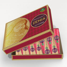 Zenia cone being applied to hair in home setting showing easy DIY application benefit