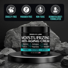 Zenolio Labs on bathroom shelf in lifestyle setting for everyday grooming routine