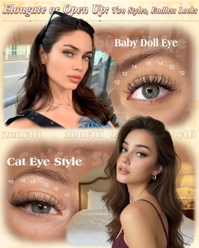 zenotti before and after eyes showing dramatic lash transformation