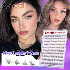 zenotti close-up of wispy cluster fibers and adhesive band highlighting natural texture and soft curl
