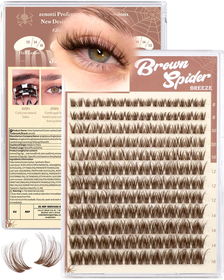 zenotti front packaging showing brown spider breeze clusters and benefits