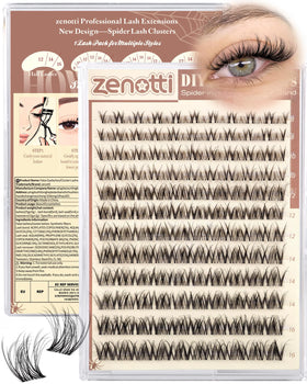zenotti front packaging showing cluster lash set and benefits