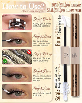 zenotti lashes applied on eyes giving lifted D-curl effect and wide-open look