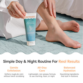ZenToes application on heel depicting targeted softening of rough skin