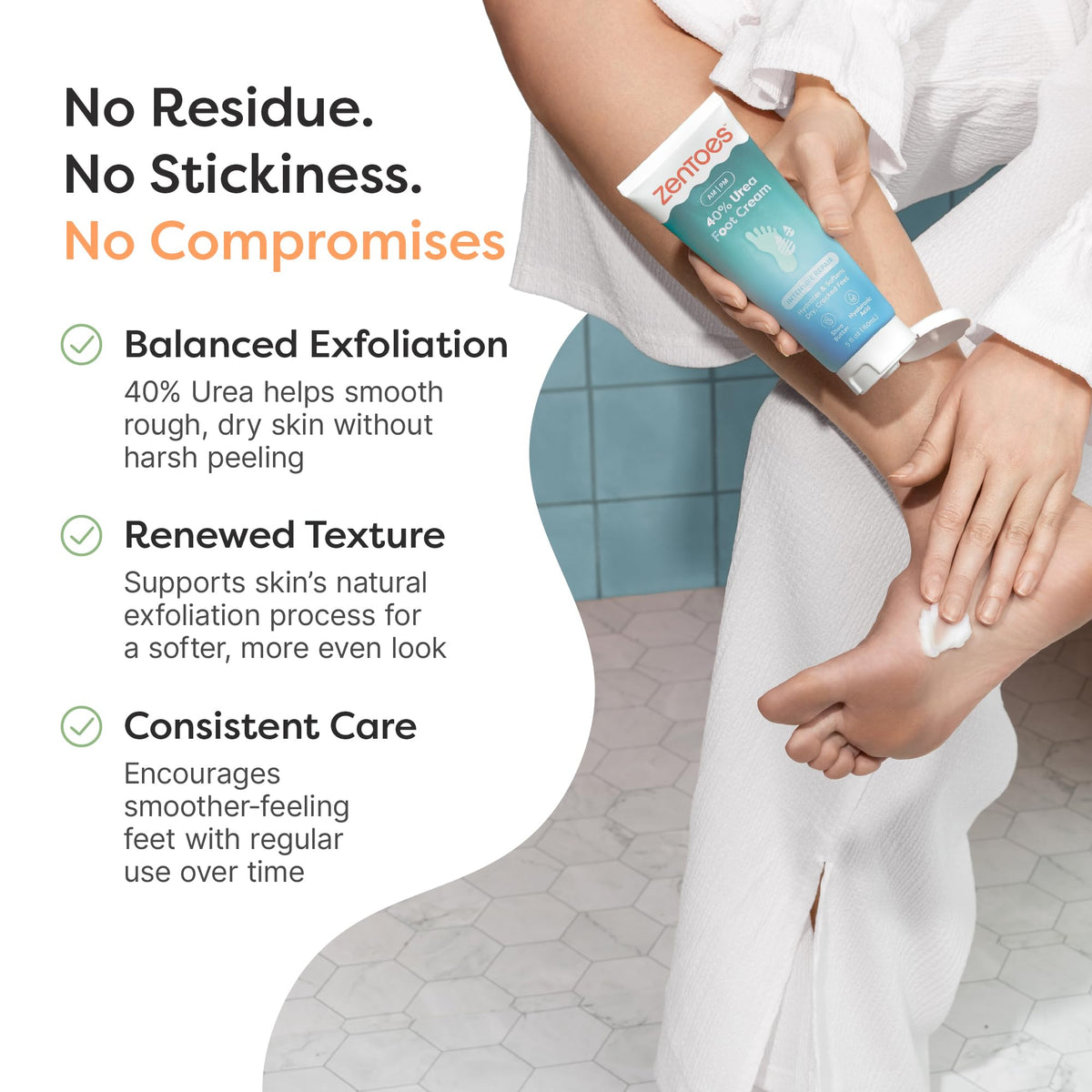 ZenToes before and after callus comparison showing visible smoothing benefit